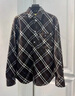 博柏利（BURBERRY）巴寶莉翻領(lǐng)紐扣格子印花長(cháng)袖襯衫男款黑色七夕情人節禮物 黑色 L 曬單實(shí)拍圖
