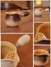 京東京造圍爐煮茶烤奶罐茶煮茶器家用室內(nèi)奶茶陶瓷茶壺月牙粗陶側(cè)把煮茶壺 曬單實(shí)拍圖