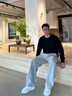 Hush Puppies【柔軟輕盈】暇步士男裝2025秋冬簡(jiǎn)約基礎(chǔ)款百搭套頭羊毛衫 曜石黑 XL 曬單實(shí)拍圖
