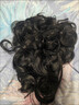 灌湘鳥(niǎo)假發(fā)遮蓋頭頂白發(fā)補發(fā)片羊毛卷假發(fā)可盤(pán)發(fā)假發(fā)卷發(fā)片輕薄透氣補發(fā) 短款25厘米--自然黑 曬單實(shí)拍圖