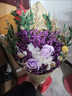春生秋收高端品質(zhì)干花花束真花客廳家居室內裝飾高級永生玫瑰尤加利葉裝飾 粉玫瑰水晶草花束【真花玫瑰】 送陶瓷花瓶 曬單實(shí)拍圖