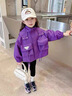 G.DUCKKIDS女童沖鋒衣外套春秋2025新款兒童春裝上衣韓版女孩連帽夾克衫洋氣 口袋帶繩外套 110 建議身高100 3-4歲 曬單實(shí)拍圖