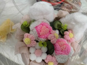 范爺家可愛(ài)兔耳仿真花束成品手工編織毛線(xiàn)捧花針織永生花女友生日禮物 曬單實(shí)拍圖