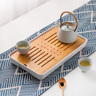 川島屋日式竹茶盤家用托盤瀝水小型簡約客廳功夫茶具茶臺茶托茶海 中號長方茶盤32*19*4cm 曬單實拍圖