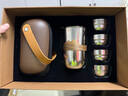 GEEGO純鈦旅行茶具便攜式快客杯泡茶壺旅行茶杯戶(hù)外茶具套裝送禮盒套裝 【禮盒包裝】茶壺+茶杯*4+收納袋 曬單實(shí)拍圖