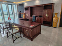 巖謝承閣（YARXCHEG）辦公桌老板桌新中式全實(shí)木董事長(cháng)書(shū)房辦公室總裁桌烏金木大班臺 3.6米老板桌 曬單實(shí)拍圖