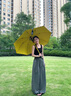 愛上雨自動長柄抗風防暴雨傘晴雨兩用結(jié)實耐用加厚加固超大號男款雙人傘 最新【黑膠+防水套】24骨活力黃 曬單實拍圖