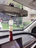 普陀山平安福汽車(chē)掛件高檔保平安符玉石車(chē)內載掛件高端大氣20 雙面平安酒紅色 曬單實(shí)拍圖