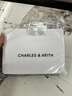 CHARLES&KEITH經典菱格鏈條小方單肩斜挎包包女包生日禮物七夕禮物CK2-70160131 Black黑色 小包 曬單實拍圖