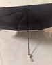 天堂傘黑膠遮太陽(yáng)傘防曬防紫外線(xiàn)輕小便攜五折傘晴雨兩用傘男女 甘酪白 曬單實(shí)拍圖
