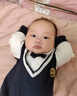 G.DUCKKIDS小黃鴨嬰兒衣服夏季學(xué)院風(fēng)新生兒假兩件連體衣男寶寶百天周歲哈衣 灰色 66cm 尺碼建議0-3個(gè)月8-12斤 曬單實(shí)拍圖