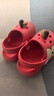 chedoir卡通蘋(píng)果洞洞鞋兒童外穿男女夏季2025新款可愛(ài)防滑小孩涼拖鞋夏 紅蘋(píng)果 15 cm內長(cháng)【150】腳長(cháng)約14.5-15穿 曬單實(shí)拍圖