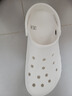 卡駱馳（CROCS）洞洞鞋貝雅卡駱班輕便耐磨一腳蹬休閑鞋|205089 白/深藍-126 40 (250mm) 曬單實(shí)拍圖