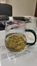 憶壺茶（YIHUTEA）公道杯玻璃耐高溫茶水分離月牙過(guò)濾公杯泡茶壺綠茶分茶器茶具配件 【送4杯】一體月落公杯-墨綠把 曬單實(shí)拍圖