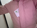 雪中飛短款羽絨服女時(shí)尚小個(gè)子休閑百搭舒適立領(lǐng)加厚保暖外套淺粉色  L 曬單實(shí)拍圖