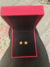 中國黃金（CHINA GOLD）黃金耳釘女花絲足金小方糖耳飾首飾七夕情人節(jié)生日禮物送老婆女友 【中國黃金禮盒】小方糖耳釘 約1.5g 曬單實(shí)拍圖