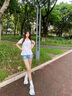 CAMILA KSENIA爆款老爹鞋女士2025新款夏季休閑百搭小白鞋增高透氣薄款運動鞋子 白灰色 36 曬單實拍圖