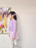 舞東方兒童舞蹈服女童練功服秋冬季加絨外套中國舞外搭上衣長(cháng)袖披肩坎肩 淺紫色【加絨款】 130 (身高120-130厘米) 曬單實(shí)拍圖