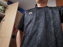尤尼克斯（YONEX）羽毛球服運(yùn)動(dòng)服T恤上衣短袖透氣 男款-115071BCR-黑  L  曬單實(shí)拍圖
