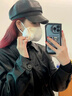 BIBK德國(guó)保暖耳罩口罩冬季2024純棉防風(fēng)防寒加絨護(hù)耳二合一面罩面紗 椰奶白（二合一加倍保暖） 曬單實(shí)拍圖