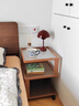 杰妃中古風(fēng)床頭柜臥室床邊可移動(dòng)床頭置物架簡(jiǎn)約多功能床邊創(chuàng  )意小桌子 胡桃色丨優(yōu)質(zhì)長(cháng)虹款40cm長(cháng) 曬單實(shí)拍圖
