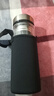 明徽（MINGHUI）雙層玻璃杯大容量杯子男士耐高溫泡茶杯茶水分離玻璃杯可定制水杯 鋼本色【超大容量+杯套】 1000ml 高硼硅玻璃+30天非人為炸裂包賠 曬單實拍圖