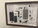 維佳框業(yè)手機拆解相框蘋(píng)果iphone收藏展示框定制中空立體標本裝裱框A3掛墻 X款黑色 A3+拆機工具＋iphone 6裝裱圖紙 曬單實(shí)拍圖