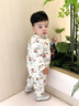 巴拉巴拉【商場(chǎng)同款】童裝嬰兒連體衣輕薄羽絨服冬裝寶寶衣服外出萌趣 白咖色調00315-白鴨絨 90 充絨量48g 曬單實(shí)拍圖
