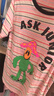 ASK JUNIOR兒童短袖T恤夏季中大童女童條紋撞色落肩袖半袖體恤上衣條紋  160 曬單實(shí)拍圖