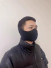 男士騎行面罩冬季保暖耳套女加絨加厚戶(hù)外防風(fēng)騎車(chē)護耳口罩二合一 黑色-男款【加大護耳】 曬單實(shí)拍圖