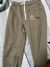大嘴猴（paul frank）潮牌運動(dòng)長(cháng)褲子休閑褲男秋冬季新款寬松加絨加厚束腳百搭工裝衛褲 卡其色加絨2215H【官方正品】 XL 【建議120-140斤】 曬單實(shí)拍圖