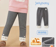 JELLYBABY【2025秋冬新品】女童打底褲秋季兒童休閑女小童保暖寶寶加絨褲子 深花灰 110 CM 曬單實拍圖