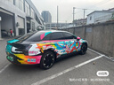 膜伙伴車膜圖案定制全車改色膜二次元個性設計痛車定制彩繪汽車車膜 初音未來定制【來圖定制 全國包施工】 曬單實拍圖