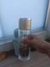 一鍵開(kāi)蓋雙層玻璃杯泡茶水杯子男女辦公車(chē)載便攜茶水分離杯防爆 金500 曬單實(shí)拍圖