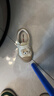泰蘭尼斯童鞋秋季新款包頭防踢女寶寶幼兒園室內鞋防滑軟底小熊兒童帆布鞋 白/杏 26 內長(cháng)16.5cm 適合腳長(cháng)15.5 曬單實(shí)拍圖