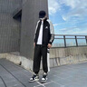 阿尼三青少年套裝男2025春秋季新款初中高中學(xué)生帥氣運動(dòng)休閑班服兩件套 黑色外套+長(cháng)褲【兩件套】 L 曬單實(shí)拍圖