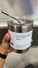 拜杰304不銹鋼咖啡杯杯子雙層冰霸杯保冷保溫馬克杯水杯帶吸管400ML 曬單實(shí)拍圖