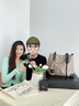 COLIN KOLLY奢侈包包女包品牌女士托特包七夕情人節生日禮物送女友老婆 CK-303卡其黑 禮盒裝 曬單實(shí)拍圖