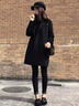 棉致雙面羊絨大衣女2025秋冬新款高端小個(gè)子修身氣質(zhì)顯瘦羊毛呢外套女 黑色 加棉款 M 80-100斤 曬單實(shí)拍圖