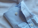 杉杉加絨襯衫男保暖加厚冬季商務(wù)休閑襯衣 淡藍條(加絨款) 41  曬單實(shí)拍圖