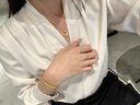 周大福玫瑰花黃金吊墜女(工費:220計價(jià))EOF1083 足金 約4.80g 曬單實(shí)拍圖