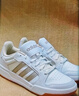 adidas ENTRAP美式校園風(fēng)低幫運動板鞋少年感復(fù)古籃球鞋阿迪達斯 白/金色   37 曬單實拍圖