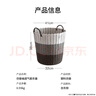 維簡(jiǎn)（Vilscijon）大容量可折疊仿藤臟衣籃 臟衣服收納筐收納籃 臟衣籃灰色加大號(hào) 曬單實(shí)拍圖