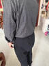 JASONWOOD高端品牌男裝長(cháng)袖襯衫男秋季新款條紋休閑商務(wù)中年爸爸裝男士襯衣 高檔藍灰【現貨速達】 XL 【建議130-145斤】 曬單實(shí)拍圖
