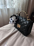 CHARLES&KEITH25秋季新款菱格鏈條手提斜挎包小方包CK2-50701608 曬單實(shí)拍圖