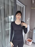 都市麗人玻尿酸超薄保暖內衣女士肌底衣美膚衣高彈修身無(wú)痕打底秋冬黑色 曬單實(shí)拍圖