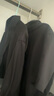 阿瑪尼（ARMANI）男士短袖襯衫 修身EA刺繡小鷹標純色上衣 8N1C91 1NI9Z 黑色 XL 曬單實拍圖