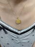 中國黃金（CHINA GOLD）八寶羅盤(pán)黃金項鏈女士足金吊墜男女款七夕情人節禮物送女友老婆 八寶羅盤(pán)吊墜約2.6g*配銀鏈【甄選禮盒】 曬單實(shí)拍圖