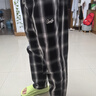 SLAMBLE春季新款黑白格子直筒衛褲男女潮流寬松百搭休閑運動(dòng)長(cháng)褲 黑白格子 L 曬單實(shí)拍圖