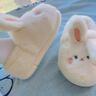 G.DUCKKIDS小黃鴨兒童棉拖鞋包跟男女童冬季室內防滑保暖棉鞋寶寶中大童親子 米白色兔子耳朵 22 cm內長(cháng) 適合腳長(cháng)21cm 230 曬單實(shí)拍圖